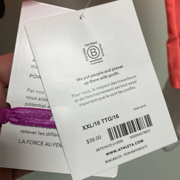 NWT Athleta Girl Neon Rashguard - Picture 6 of 10